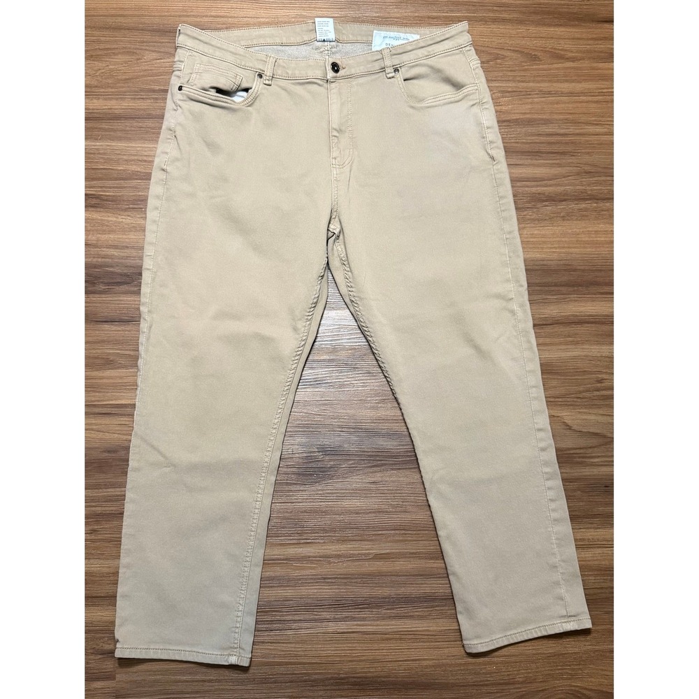The Perfect Jean NYC Denkhaki Athletic Fit Stretch Pants Tan Khaki Sz 40x30
